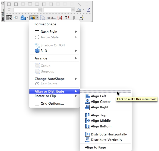 where is the drawing toolbar in word for mac 2011